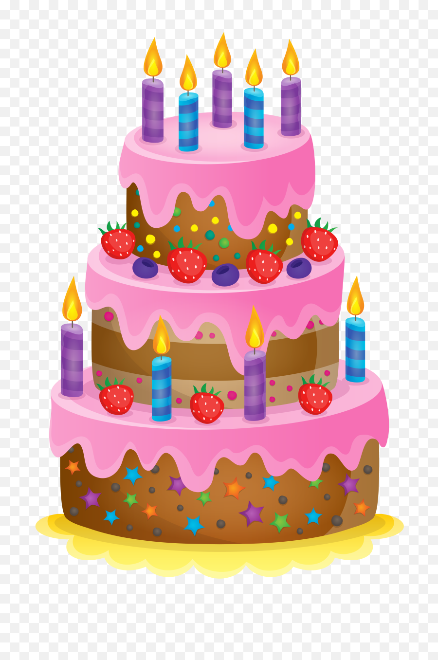 Cute Cake Png Clipart Image Birthday Transparent Background