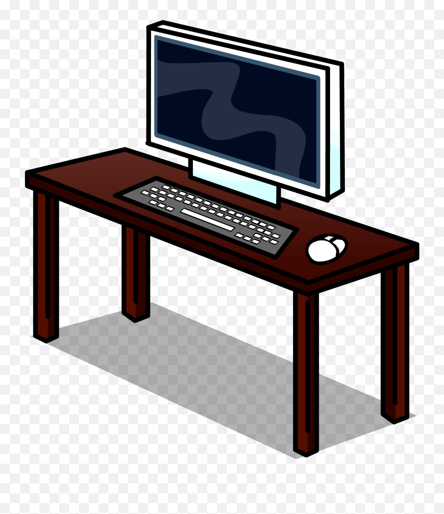 Computer Desk Club Penguin Online Wiki Fandom - Computer Desk Transparent Png,Computer Desk Png