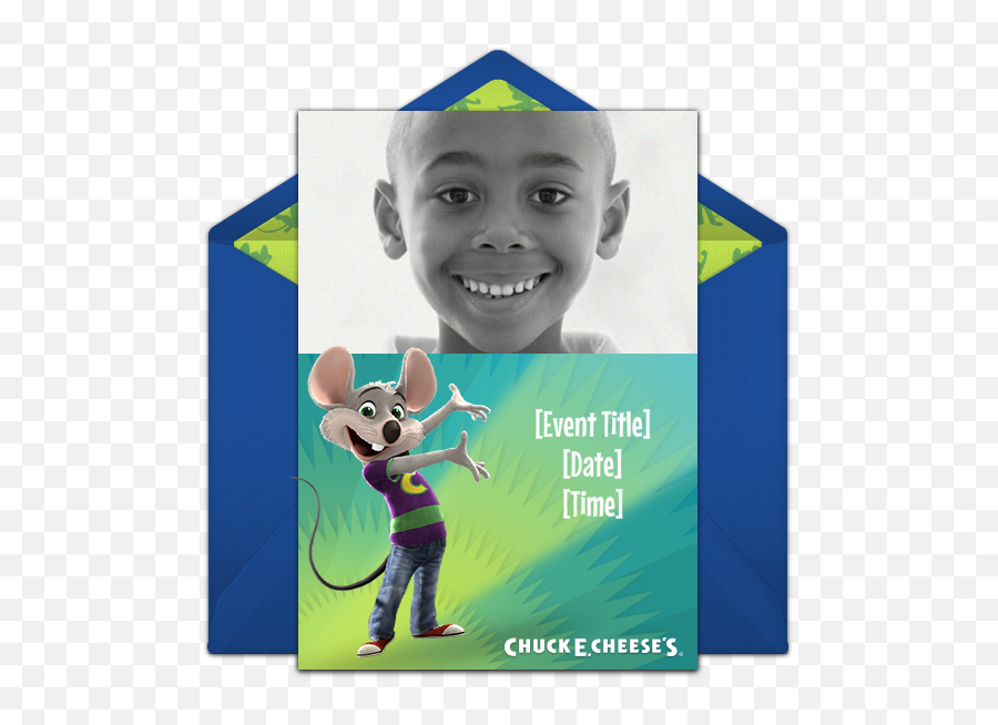 Free Chuck E Cheese Photo Invitations - Chuck E Cheese Invitations Png,Chuck E Cheese Png