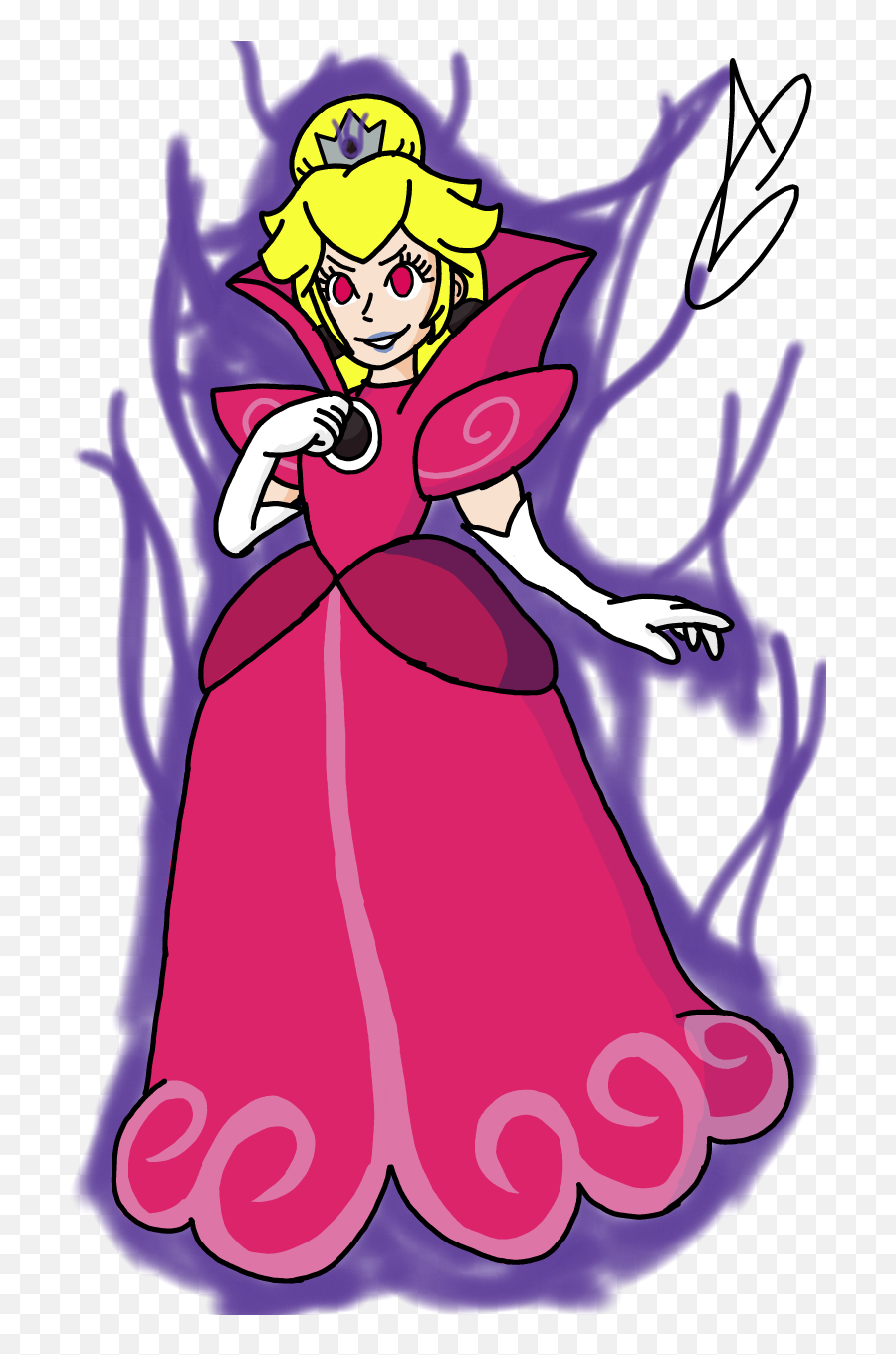 Shroob Princess Peach W Dark Aura By A5l - Fur Affinity Princess Shroob Peach Png,Princess Peach Transparent