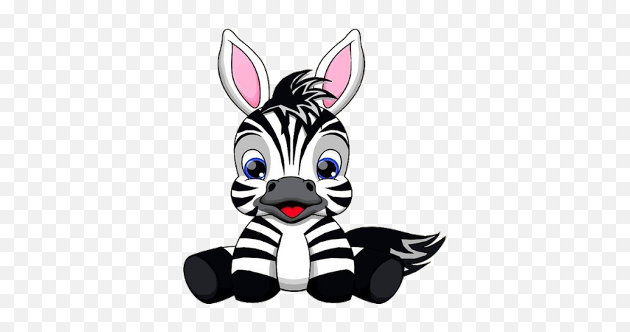 Free Zebra Transparent Download Clip Art - Cute Baby Zebra Cartoon Png,Zebra Transparent Background