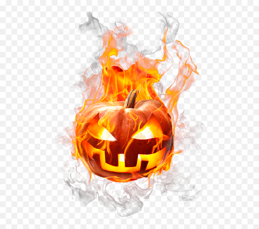 Halloween Pumpkin In Fire Png Image - Pumpkin Fire Png,Pumpkins Png