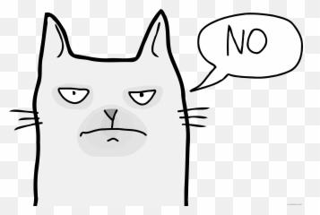 Christmas Cat Png - Sad Cat Clipart,Angry Cat Png