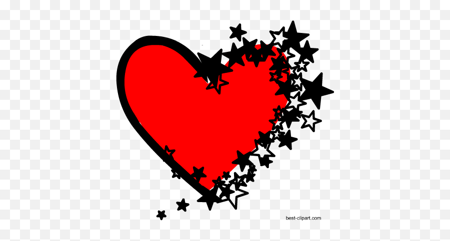 Download Hearts With Stars Free Png Clip Art - Hearts And Stars And Hearts Clip Art,Stars Clipart Png