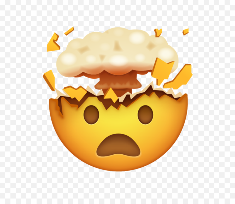 Exploding Face Emoji - Exploding Head Emoji Png,Bun Png - free ...