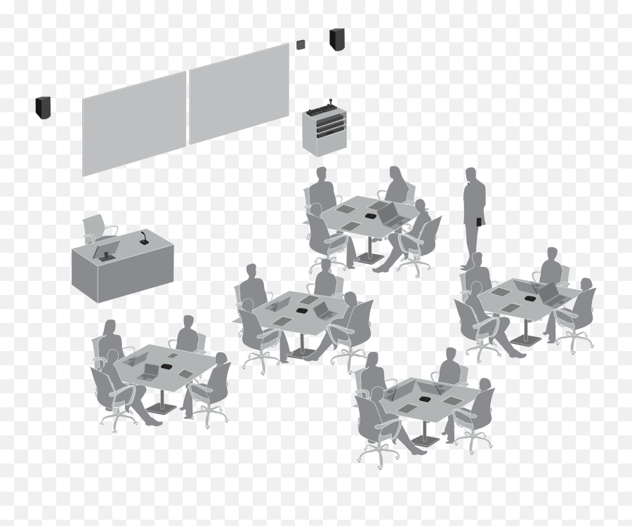 Training Room Setup With The Microflex Wireless System - Sharing Png,Room Png