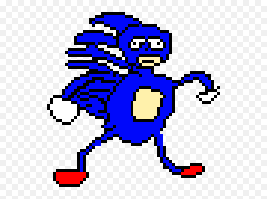 Sanic The Hedgehog Pixel Art Png Image - Sonic Gotta Go Fast Meme,Sanic Transparent