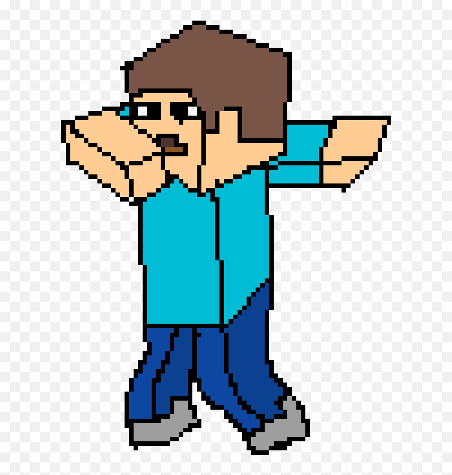 I Tried To Draw Minecraft Steve Dabbing - Mewtwo Clipart Draw Steve From Minecraft Png,Minecraft Dirt Png