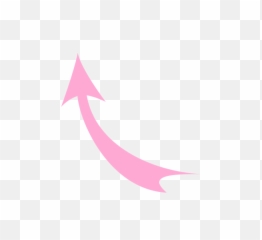 Red Curved Arrow Png Transparent - Background Pink