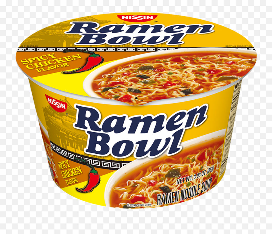 Download Nissin Ramen Bowl Spicy - Convenience Food Png,Ramen Transparent