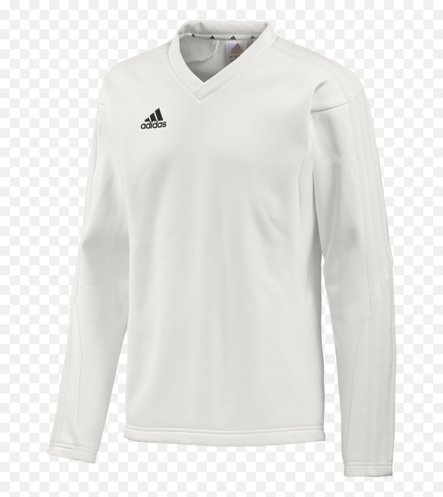 Adidas Long Sleeve Cricket Playing Sweater - Adidas Cricket Jumper Png,White Adidas Logo Transparent