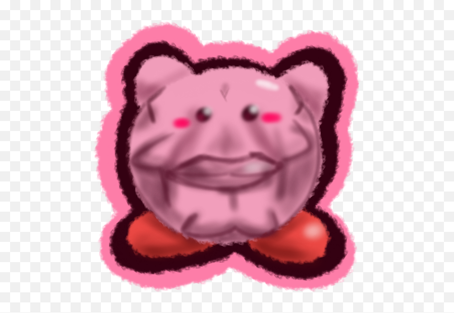 Kirby With A Hyper - Cartoon Png,Kirby Face Png