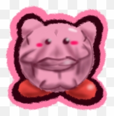 Kirby With A Hyper - Cartoon Png,Kirby Face Png