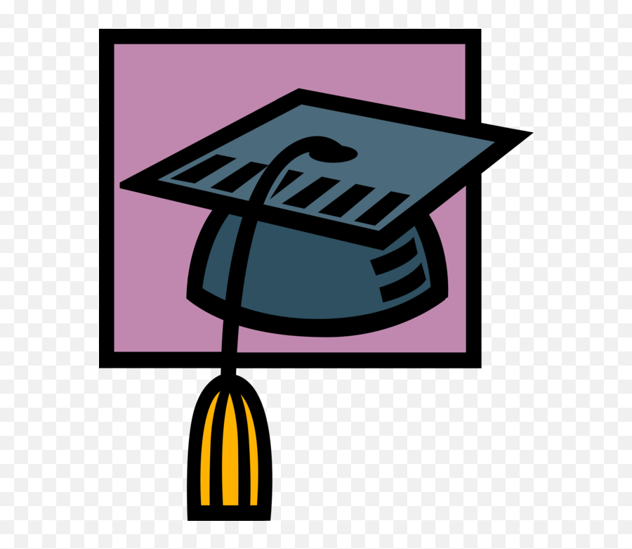 Vector Illustration Of Graduation Hat Mortarboard With - Square Academic Cap Png,Graduation Cap Vector Png