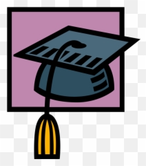 Vector Illustration Of Graduation Hat Mortarboard With - Square Academic Cap png