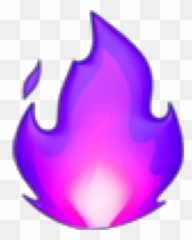 Purple Fire Sticker - Cartoon Png