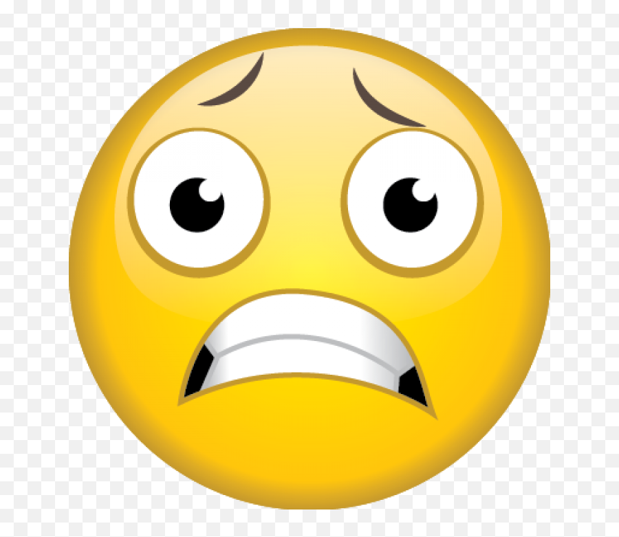 Scared face emoticon. 24347621 PNG