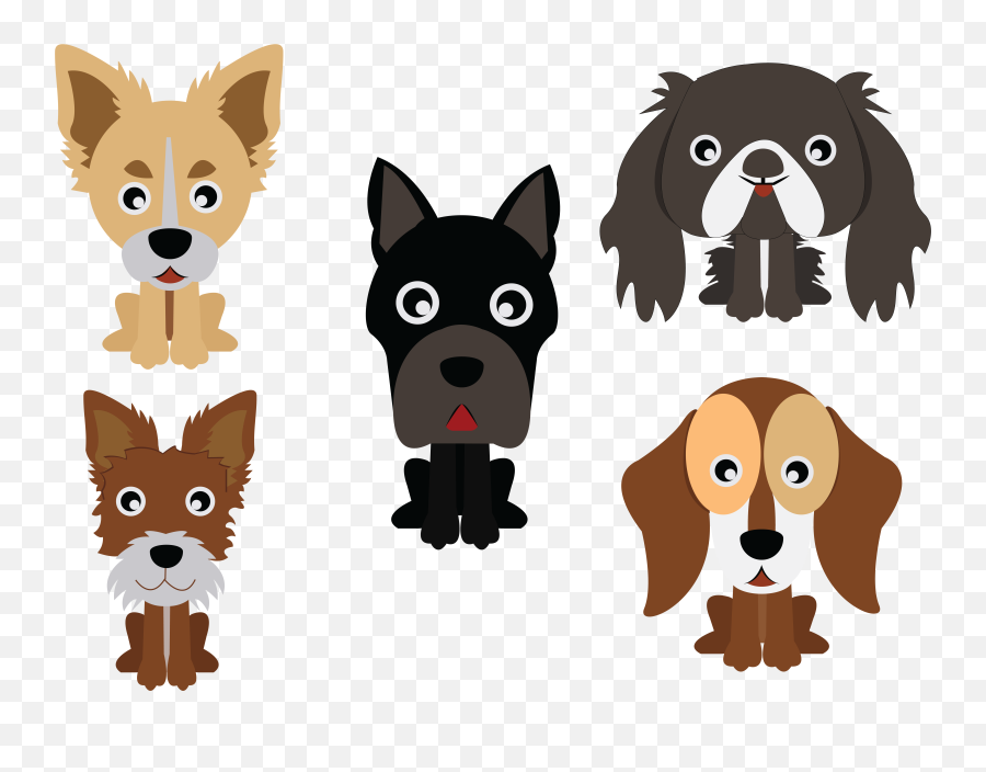 Dog Flat Icon Design Vector Bundle - Animal Figure Png,Dog Icon Vector