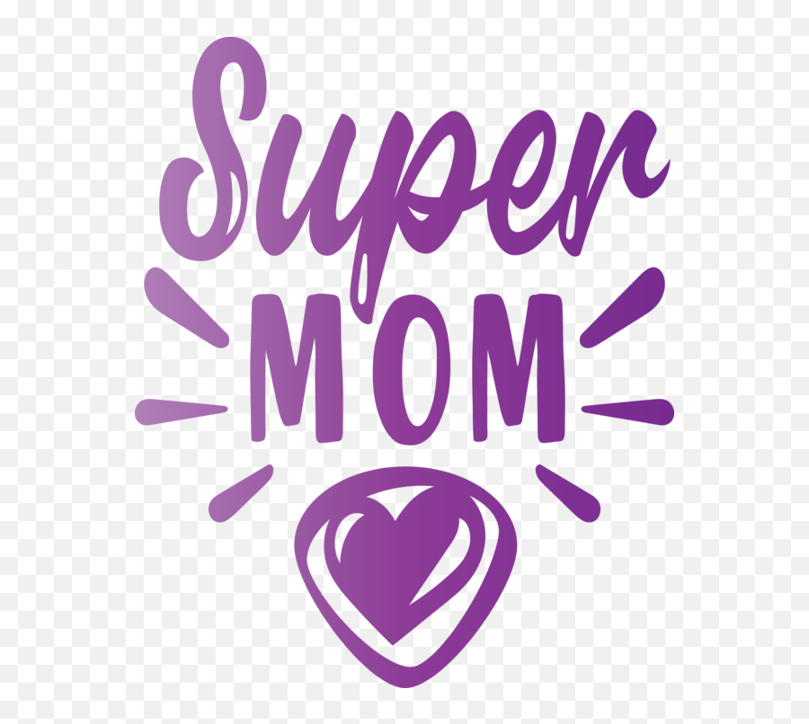 Motheru0027s Day Logo Purple Line For Super Mom Mothers - Girly Png,Happy Mothers Day Icon