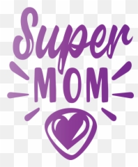 Motheru0027s Day Logo Purple Line For Super Mom Mothers - Girly png