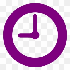 Purple Clock 10 Icon - Free Purple Clock Icons Clock Logo Black Transparent Png,Icon 10