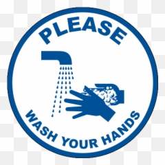 Please Wash Your Hands Floor Sign Graphic Products - Png
