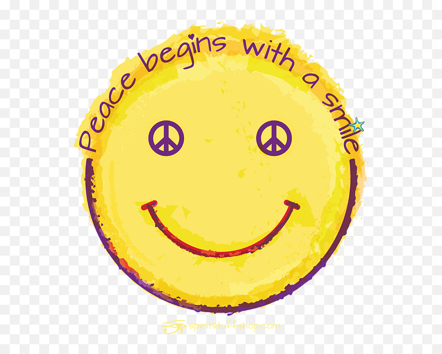 Peace Begins With A Smile Greeting Card For Sale By Joan Smith - Wide Grin Png,Pj 7 Icon