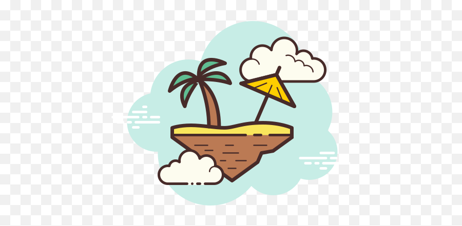 Floating Island Beach Icon In Cloud Style - Camera Icon Aesthetic Cloud Png,Seashore Icon
