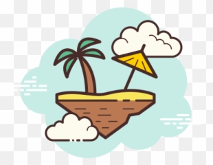 Floating Island Beach Icon Cloud Style - Camera Icon Aesthetic png
