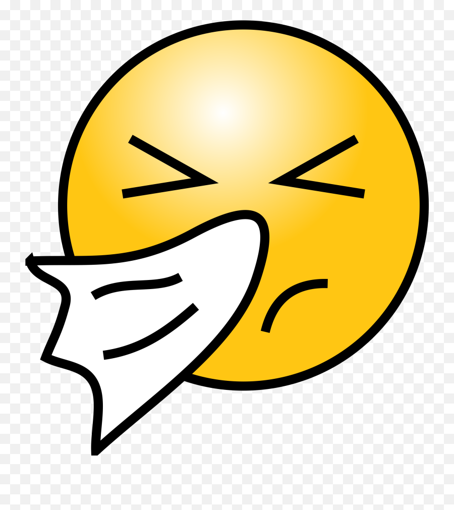 Emoji Clipart Sick Picture - Sneezing Clipart Png,Sick Emoji Png
