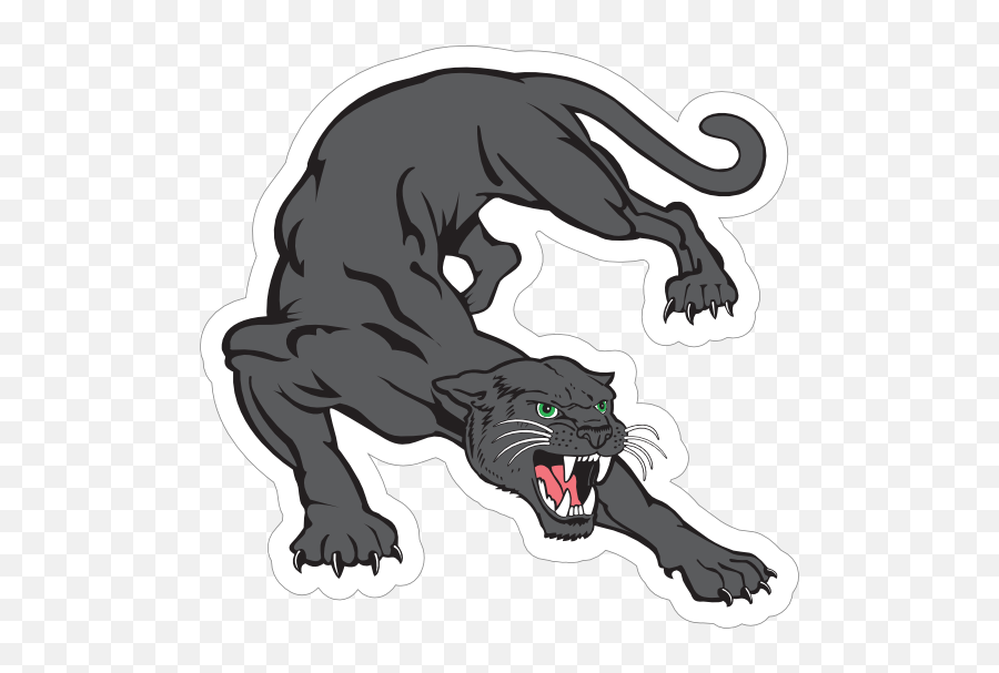 Black Panther Mascot Sticker - Panther Mascot Png,Black Panther Head Png
