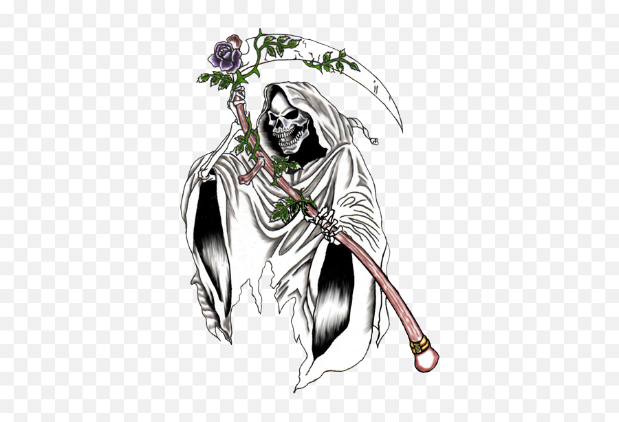 Grim Reaper Tattoos Design - Grim Reaper Tattoo Flower Png,Grim Reaper Transparent