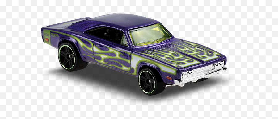 69 Dodge Charger 500 In Purple Hw Flames Car Collector - 69 Dodge Changer 500 Png,Icon Dodge D200