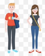 Student Download School Cartoon Student Boy And Girl Clipart Png Student Clipart Png Free Transparent Png Image Pngaaa Com