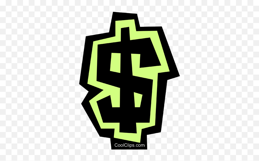 Dollar Sign Royalty Free Vector Clip Art Illustration - Cross Png,Dollar Sign Transparent