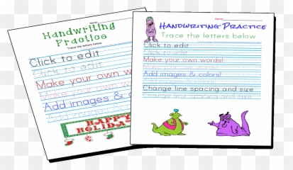 Handwriting Practice Copywork Worksheets Maker - png
