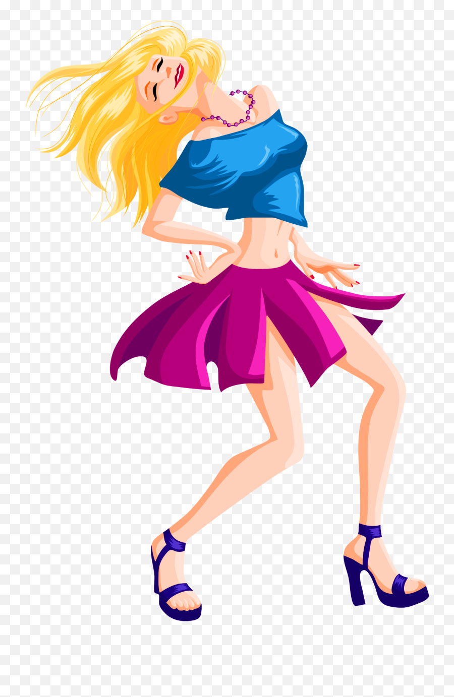 Girls Dance Png - Cartoon Girl Dancing Png,Dancing Girl Png