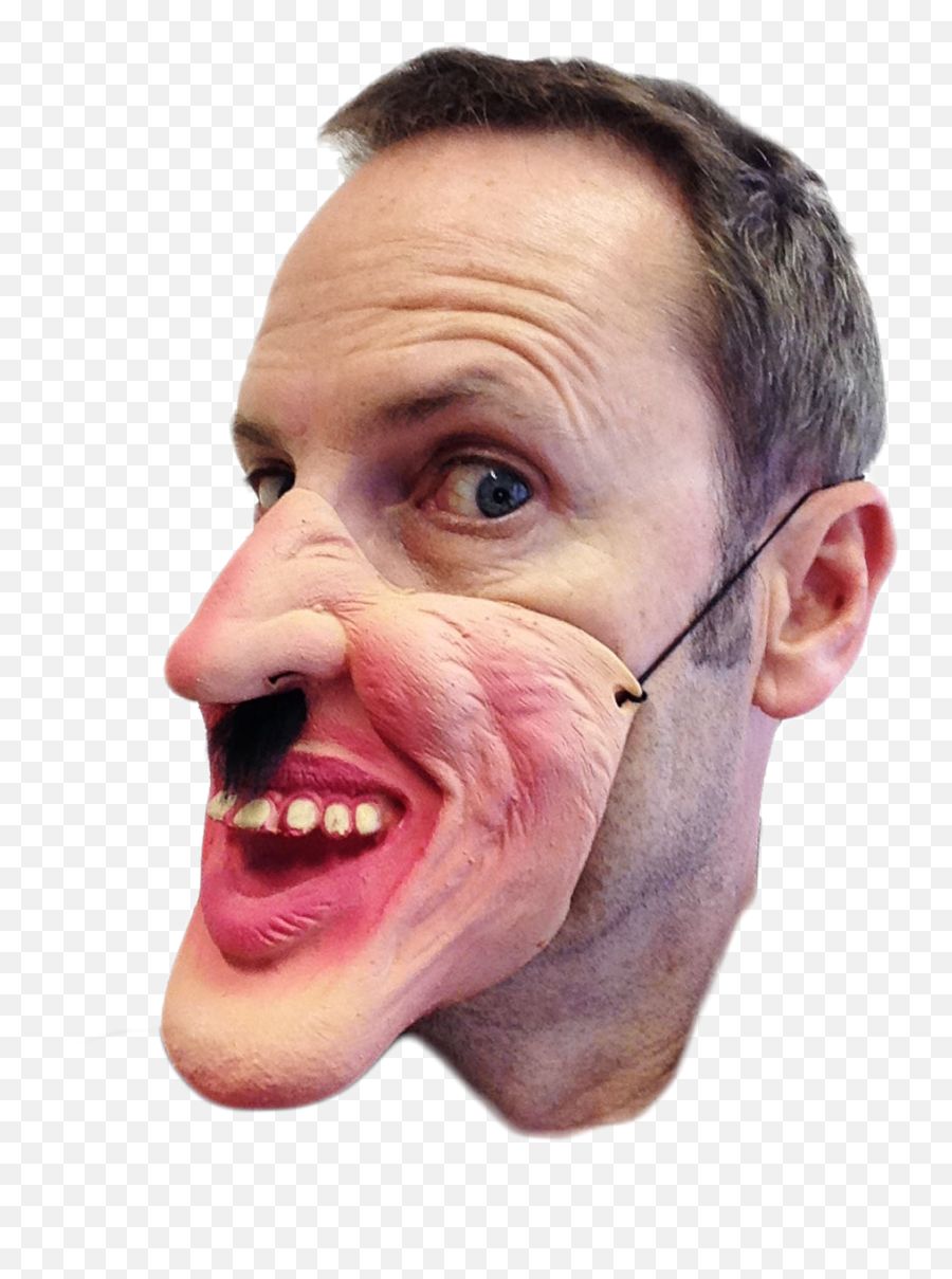 Hitler Gestapo Half Face Mask - Funny Faces Mask Png,Hitler Face Png