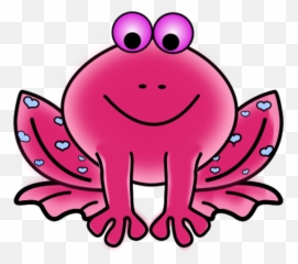 Pink Frog Clipart - Clip Art Frog Jumps Png,Frog Clipart Png