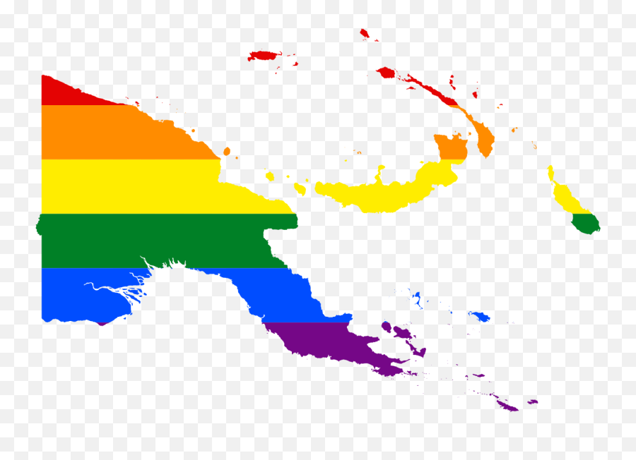 Filelgbt Flag Map Of Papua New Guineasvg - Wikipedia Lgbt Papua New Guinea Png,Gay Flag Png