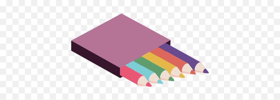 Pencil Box Color Colour Flat - Caixa De Lápis De Cor Desenho Png,Colores Png