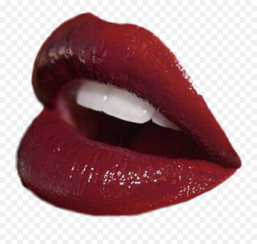 Red Lips Aesthetic Moodboard Png Filler - Lips Transparent Background Vintage,Gold Lips Png