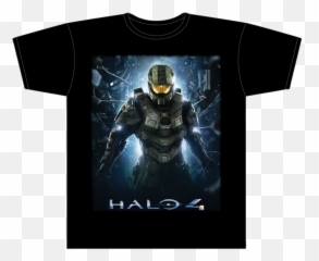 Halo 4 - Master Chief Black Male TShirt XL Blue png