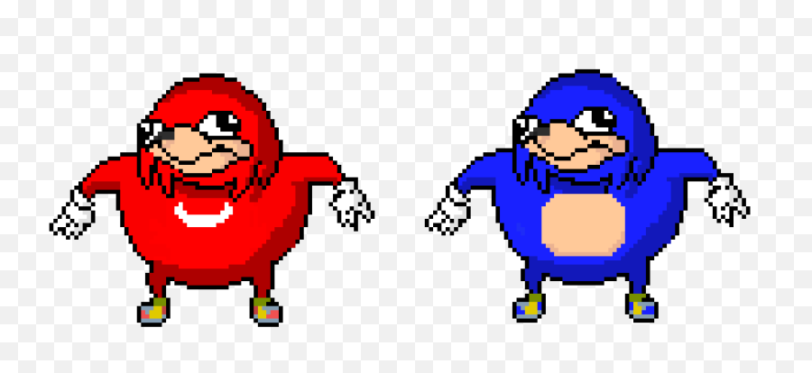 Ugandan Knuckles Red And Blue - Ugandan Knuckles Pixel Art Png,Ugandan Knuckles Transparent