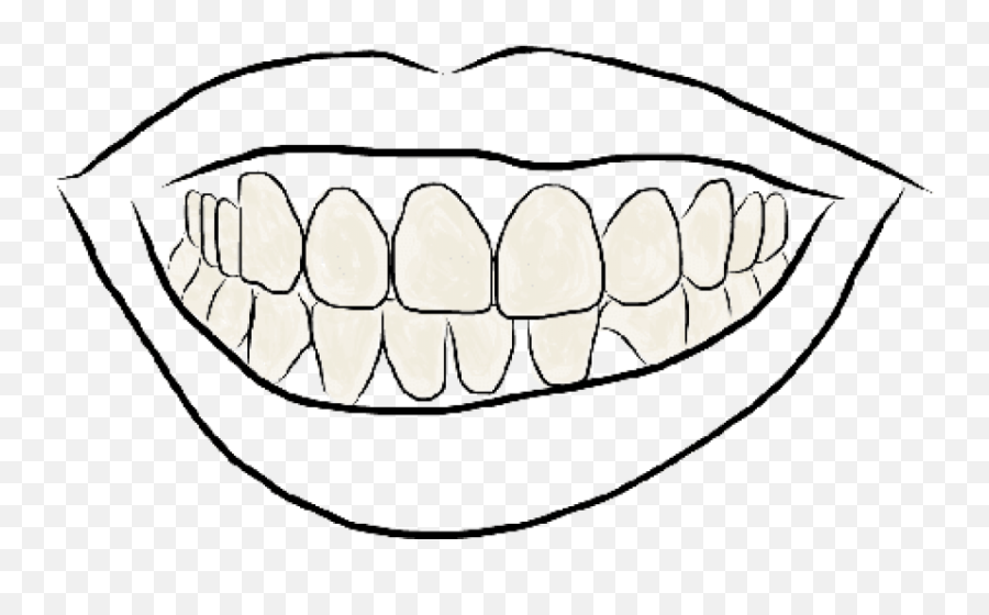 Outline Image Of Teeth Png Images - Teeth Images Of Outline,Teeth Png