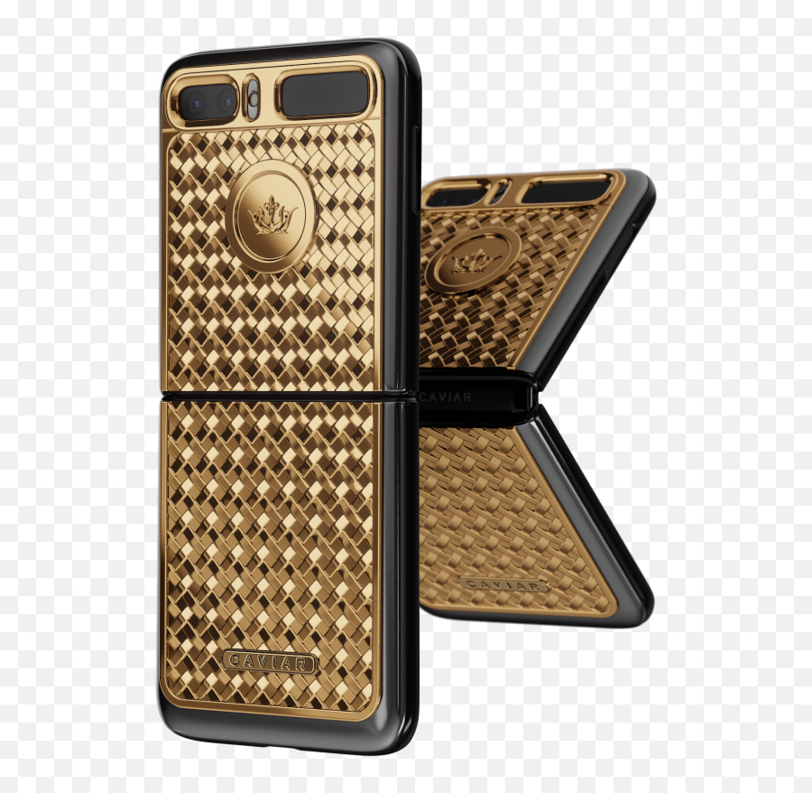 Samsung Z Flip Gold By Caviar Buy Online - Galaxy Z Flip Gold Caviar Png,Flip Phone Png