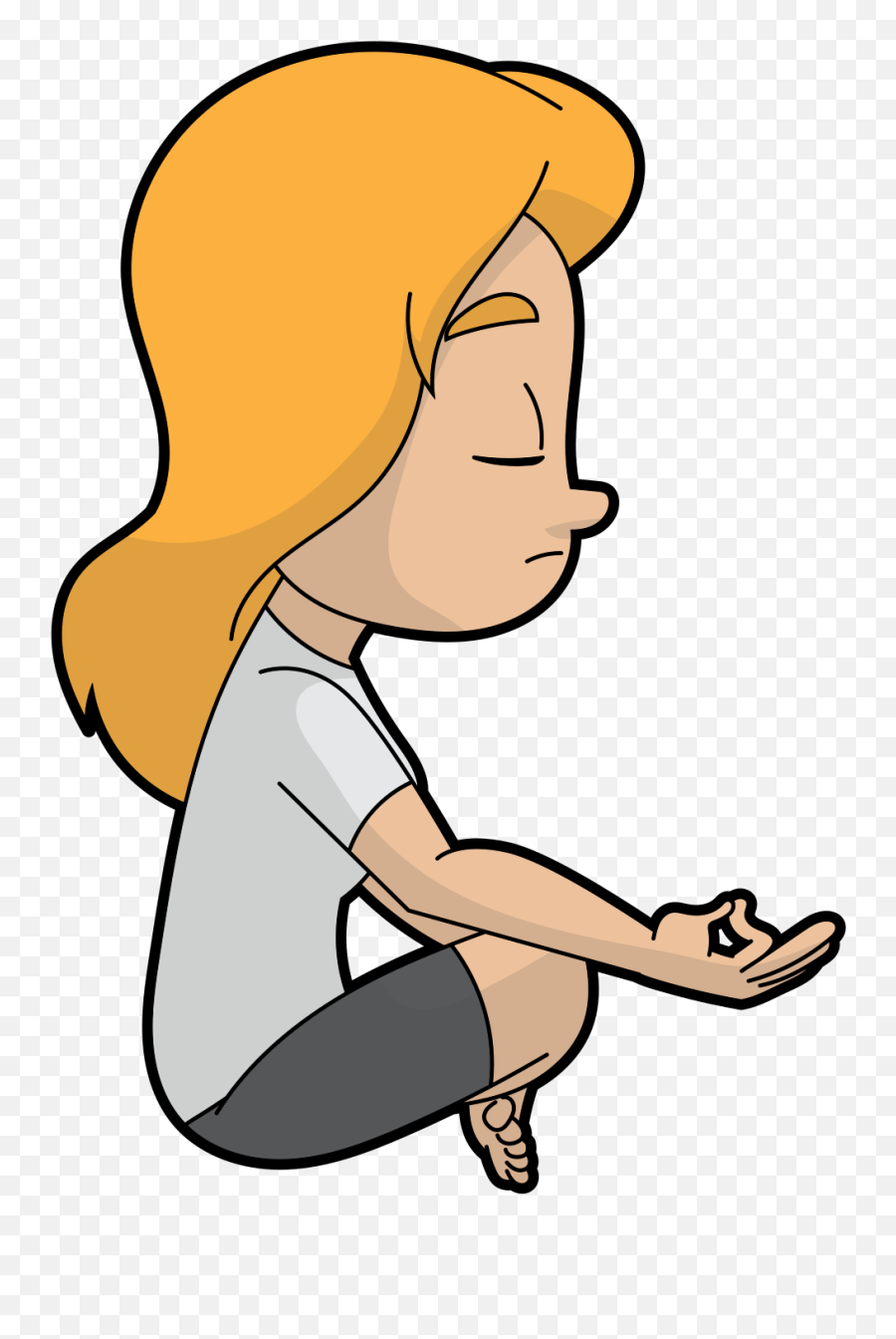 Filecartoon Woman Doing Inner Peace Meditationsvg - Inner Peace Png Clipart,Cartoon Legs Png