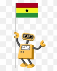 Flag Bot Ghana Clipart - Stop Sign Art Transparent Background png