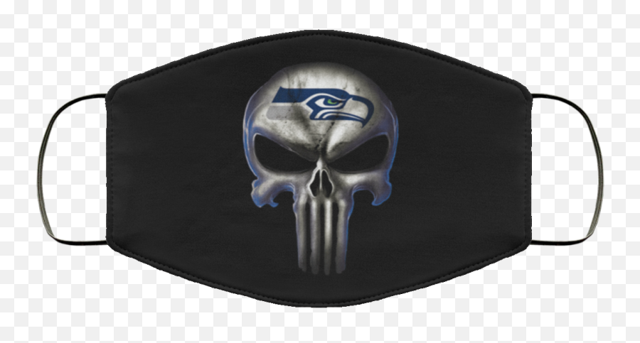Punisher Mashup Face Mask - Moody Blues Face Mask Png,Seahawks Logo Black And White