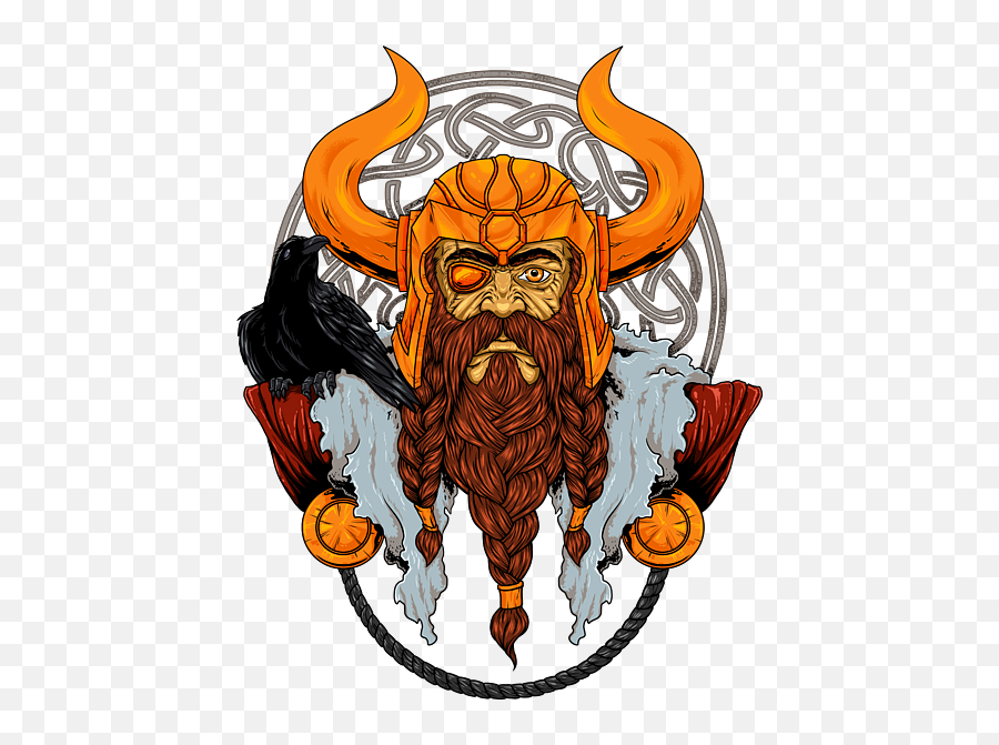 Viking God Odin Raven Warrior Valhalla Valknut Beach Sheet - Supernatural Creature Png,Valknut Png